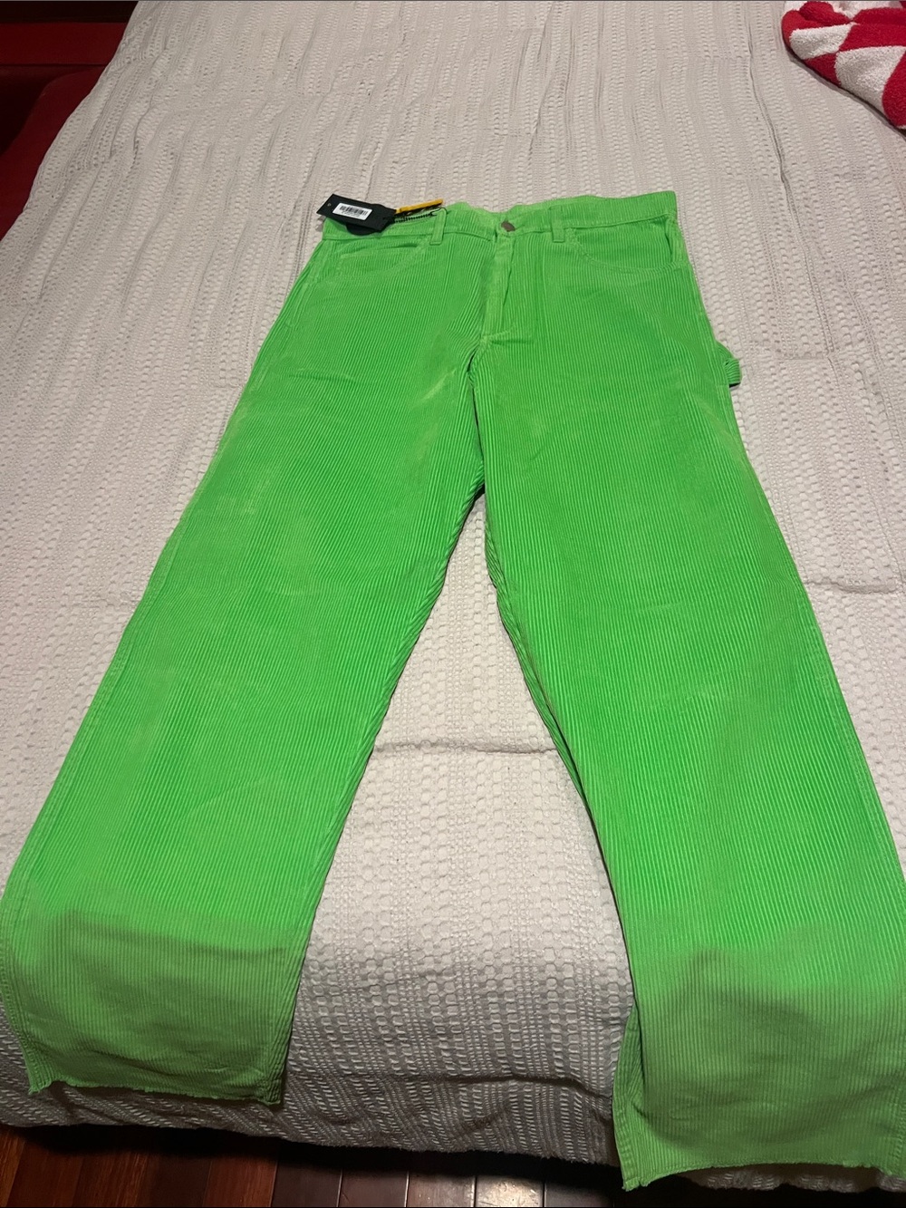 drew house Bright Lime Green Corduroy Men's Pants